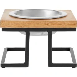 Frisco 22 Frisco Premium Wood Elevated Single Dog & Cat Bowl