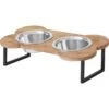 Frisco Premium Wood Elevated Bone Shape Stainless Steel Double Diner Dog & Cat Bowl, 3 Cup 2 Frisco Premium Wood Elevated Bone Shape Stainless Steel Double Diner Dog & Cat Bowl, 3 Cup -Frisco 331497 MAIN. AC SS1800 V1657656891