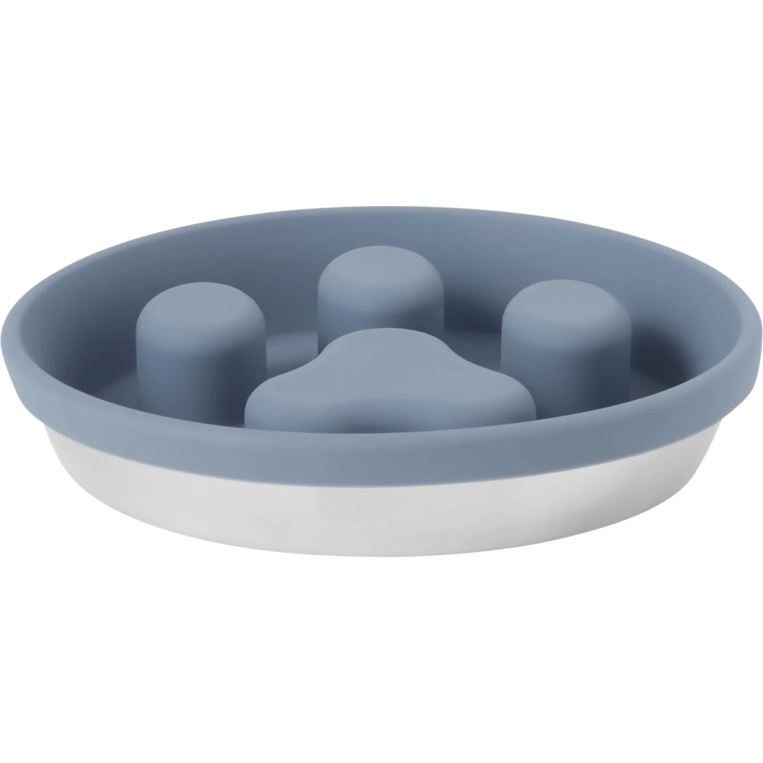 Frisco Silicone Stainless Paw Steel Slow Feeder Dog & Cat Bowl 3 Frisco Silicone Stainless Paw Steel Slow Feeder Dog & Cat Bowl