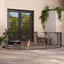 Frisco Outdoor Galvanized Steel 8-Panel Configurable Gate And Playpen With Oxford Roof -Frisco 507086 PT4. AC SS1800 V1668631346