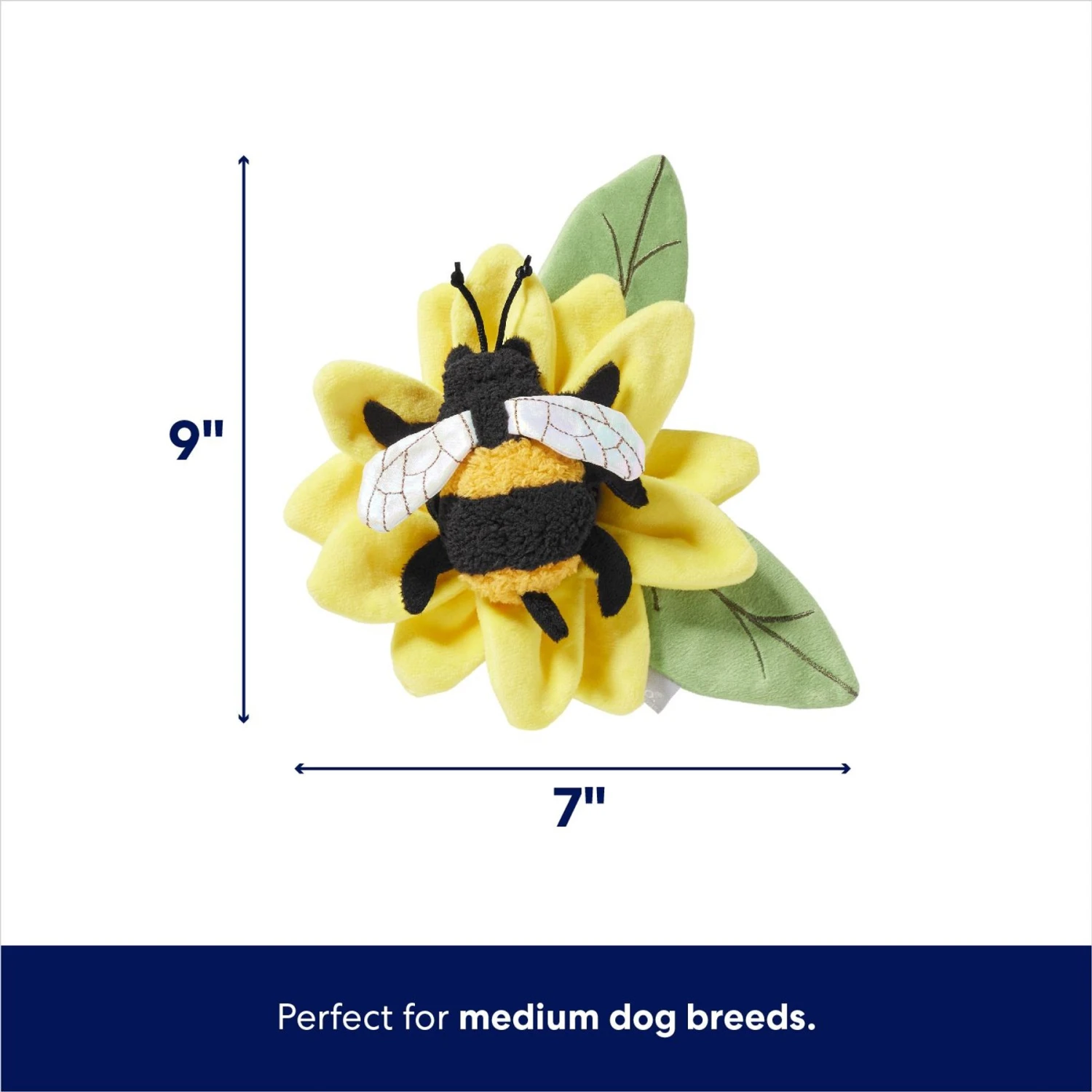 Frisco Spring Sunflower Plush Squeaky Dog Toy 4 Frisco Spring Sunflower Plush Squeaky Dog Toy - Image 2