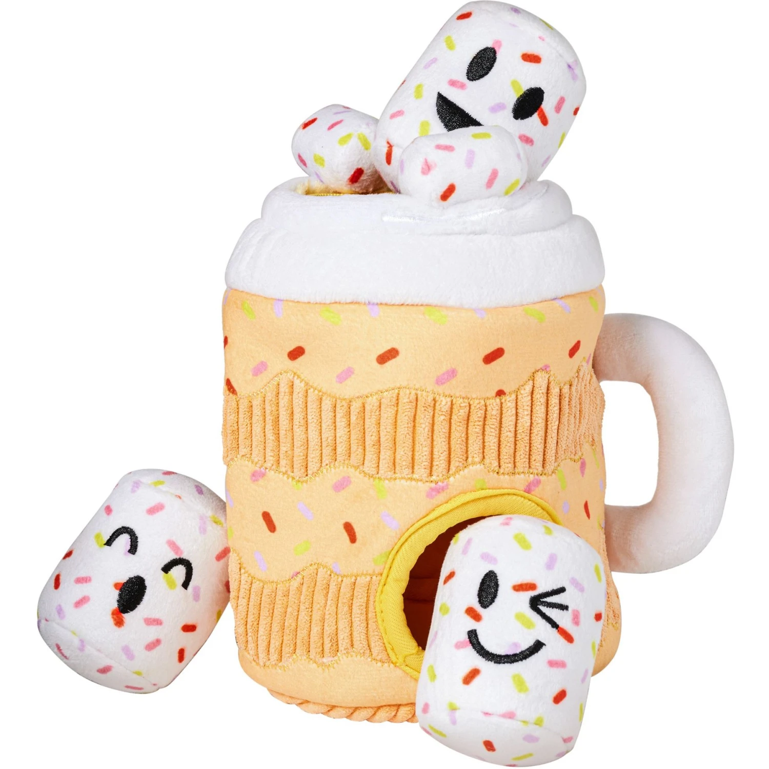 Frisco Halloween Fall Latte Hide & Seek Puzzle Plush Squeaky Dog Toy 3 Frisco Halloween Fall Latte Hide & Seek Puzzle Plush Squeaky Dog Toy