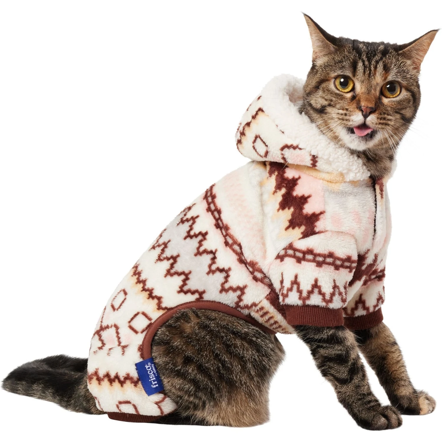 Frisco Fairisle Cozy Plush Fleece Dog & Cat PJs, Cream 5 Frisco Fairisle Cozy Plush Fleece Dog & Cat PJs, Cream - Image 3