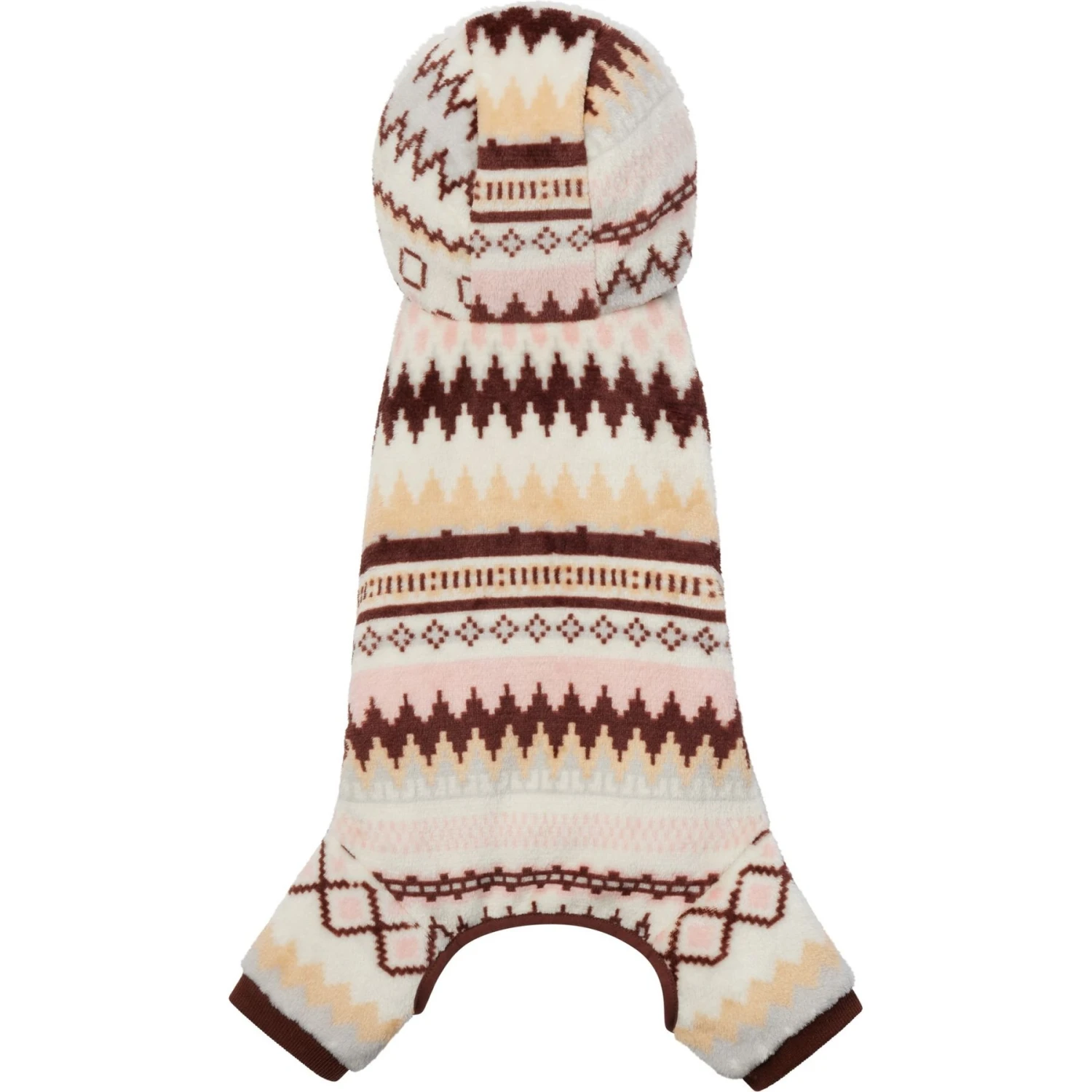 Frisco Fairisle Cozy Plush Fleece Dog & Cat PJs, Cream 6 Frisco Fairisle Cozy Plush Fleece Dog & Cat PJs, Cream - Image 4