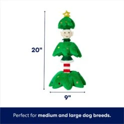Frisco Holiday Elf In A Tree Bungee Plush Squeaky Dog Toy -Frisco 739846 PT1. AC SS1800 V1694809430