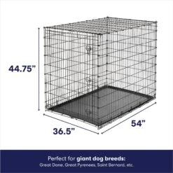 Frisco Heavy Duty Single Door Wire Dog Crate & MidWest Quiet Time Fleece Dog Crate Mat -Frisco 933510 PT2. AC SS1800 V1692304490