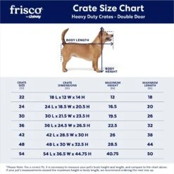 Frisco XX-Large Heavy Duty Double Door Wire Dog Crate, 54 Inch -Frisco 97489 PT2. AC SS1800 V1667859374