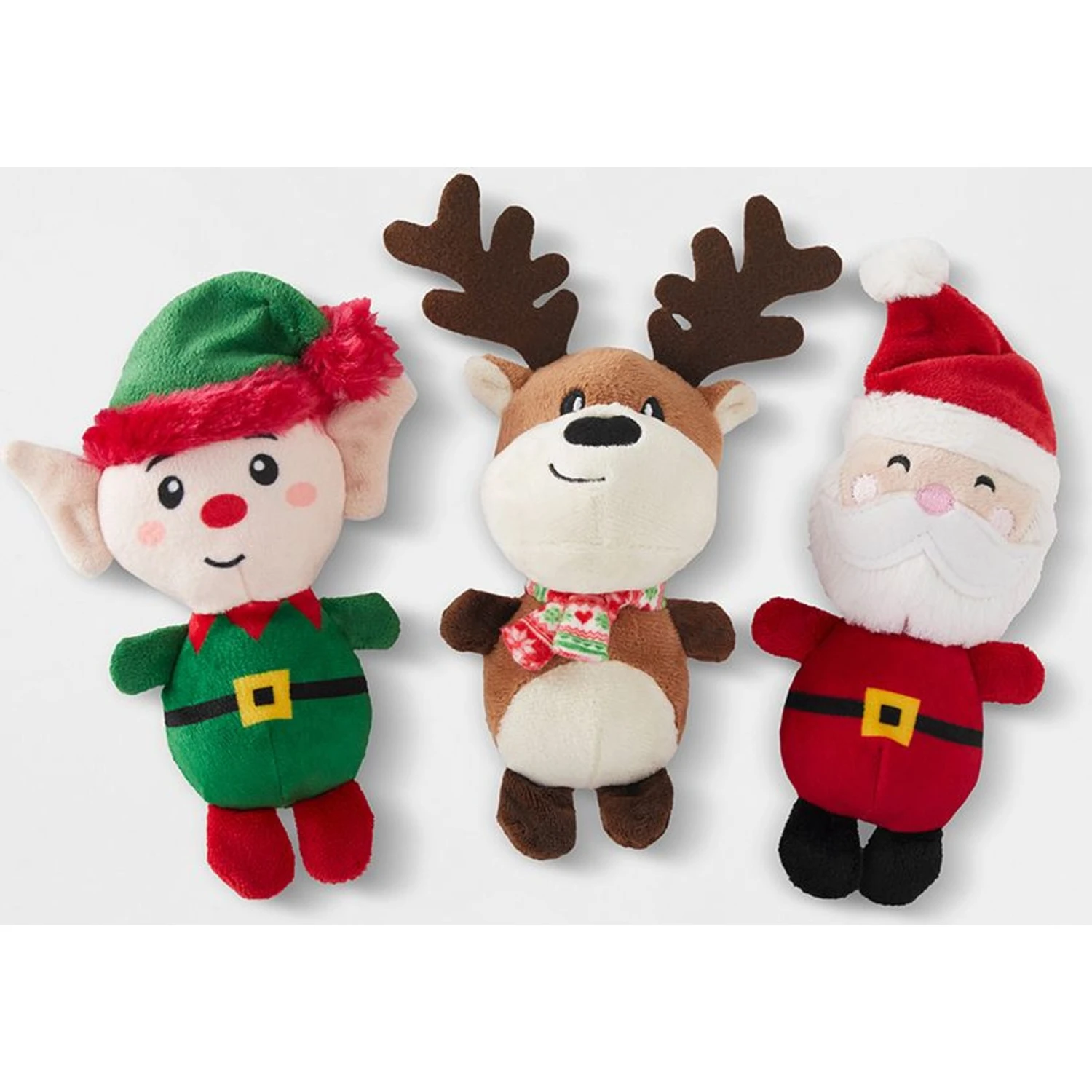 Frisco Holiday Santa's Helpers Plush Squeaky Dog Toy, 3 Count & Frisco Holiday Ho Ho Ho Fetch Squeaky Tennis Ball Dog Toy 3 Frisco Holiday Santa's Helpers Plush Squeaky Dog Toy, 3 Count & Frisco Holiday Ho Ho Ho Fetch Squeaky Tennis Ball Dog Toy